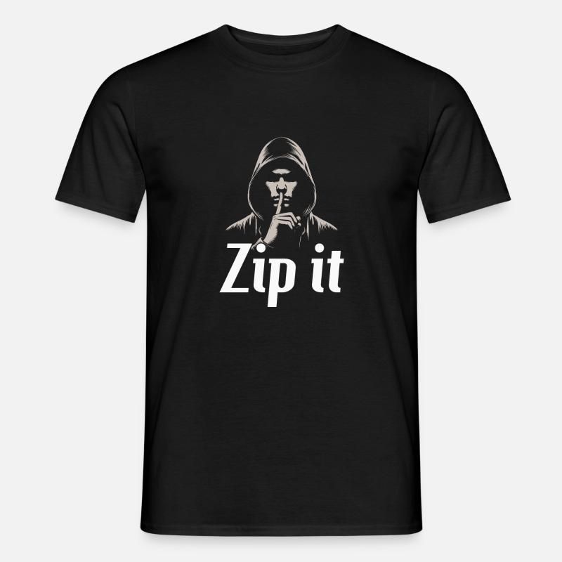 Silence Amplified: Zip It - Men's T-Shirt - black
