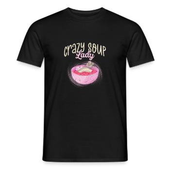 Crazy Soup Lady Meal Food Bowl - Männer T-Shirt - Schwarz - Vorne - AI Model Male 178 light (178cm)