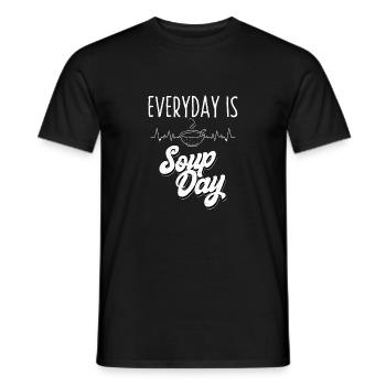 Chaque jour est soupe bol bol repas nourriture - T-shirt homme - noir - Devant - AI Model Male 178 light (178cm)