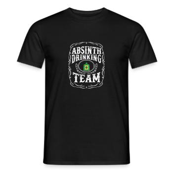 Absinth Drinking Team T-Shirt - Lustiger Alkoholiker - Männer T-Shirt - Schwarz - Vorne - AI Model Male 178 light (178cm)