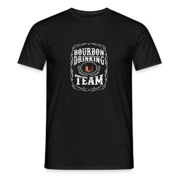 Bourbon Drinking Team Whiskey Alcoholic Beverage - Men's T-Shirt - black - Front - AI Model Male 178 light (178cm)