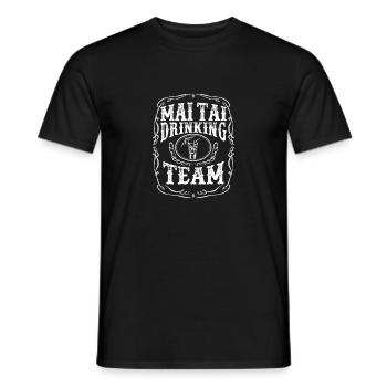 T-shirt de l’équipe de boisson Mai Tai - Cocktail Alcohol - T-shirt homme - noir - Devant - AI Model Male 178 light (178cm)