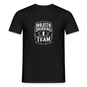 Mojito Drinking Team Cuban Highball Cocktail Drink - Men's T-Shirt - black - Front - AI Model Male 178 light (178cm)