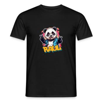 PAUL Schöner Jungen Name mit Coolem Panda - Männer T-Shirt - Schwarz - Vorne - AI Model Male 178 light (178cm)