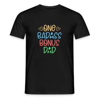 One Badass Bonus Dad Stepfather Adoption - Männer T-Shirt - Schwarz - Vorne - AI Model Male 178 light (178cm)