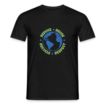 Recycle Reuse Renew Rethink Earth Day Environmenta - Männer T-Shirt - Schwarz - Vorne - AI Model Male 178 light (178cm)