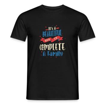 It's A Beautiful Day To Complete A Family Adoption - Men's T-Shirt - black - Front - AI Model Male 178 light (178cm)