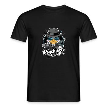 Psychisch am Ente - Männer T-Shirt - Schwarz - Vorne - AI Model Male 178 light (178cm)