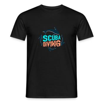 Haie tauchen Plongée avec les requins - T-shirt homme - noir - Devant - AI Model Male 178 light (178cm)