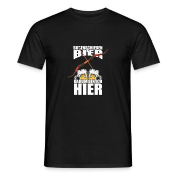 Lustiger Spruch Bogenschießen Bier - Männer T-Shirt - Schwarz - Vorne - AI Model Male 178 light (178cm)