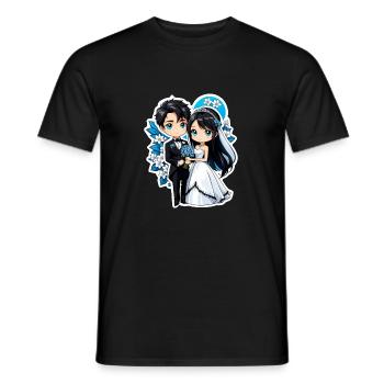 just married - pour mariage - T-shirt homme - noir - Devant - AI Model Male 178 light (178cm)