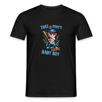 Mamas Kleiner Baseball-Star - Männer T-Shirt - Schwarz - Vorne - AI Model Male 178 light (178cm)