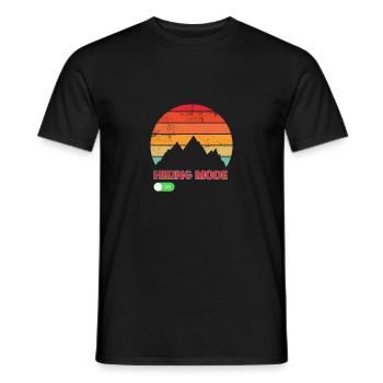 Hiking mode ON - Men's T-Shirt - black - Front - AI Model Male 178 light (178cm)