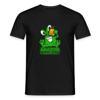 Take Me To Your Whiskey T-Shirt Funny Space Green - Men's T-Shirt - black - Front - AI Model Male 178 light (178cm)