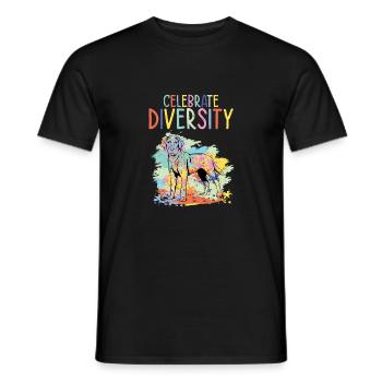 Celebrate Diversity Lab Owner Labrador Retriever - Men's T-Shirt - black - Front - AI Model Male 178 light (178cm)