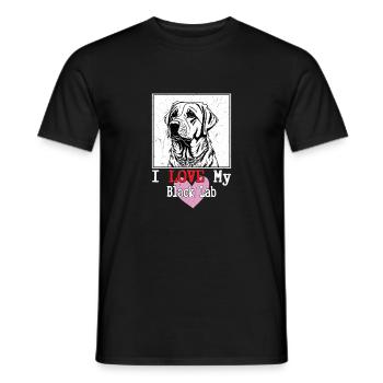 J’aime mon labrador retriever propriétaire de laboratoire noir - T-shirt homme - noir - Devant - AI Model Male 178 light (178cm)