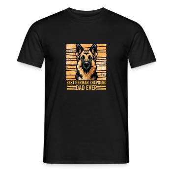 Best German Shepherd Dad Ever Owner Dog Mom Dad - Männer T-Shirt - Schwarz - Vorne - AI Model Male 178 light (178cm)