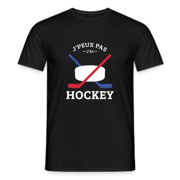 Ich kann nicht Ich habe Hockeyspieler Lustiger Hockeyspieler - Männer T-Shirt - Schwarz - Vorne - AI Model Male 178 light (178cm)
