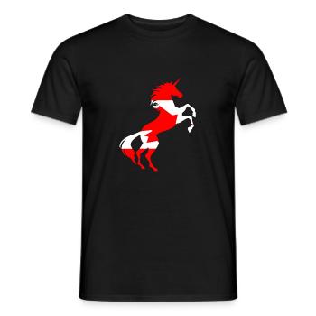 Chemise Drapeau Licorne Canada Licorne Magique Canadienne - T-shirt homme - noir - Devant - AI Model Male 178 light (178cm)