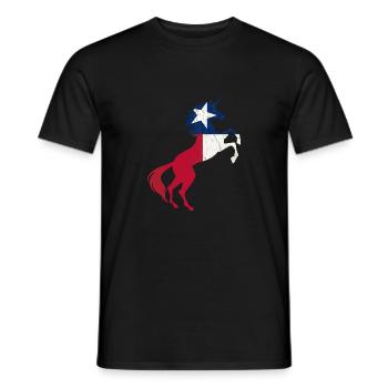 T-shirt drapeau licorne du Texas, licorne magique et cool - T-shirt homme - noir - Devant - AI Model Male 178 light (178cm)
