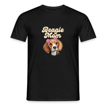 Beagle Maman Propriétaire de chien Chiot Beagles - T-shirt homme - noir - Devant - AI Model Male 178 light (178cm)