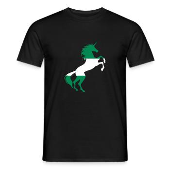 Licorne Nigeria Drapeau Chemise Licorne Magique Nigeria - T-shirt homme - noir - Devant - AI Model Male 178 light (178cm)