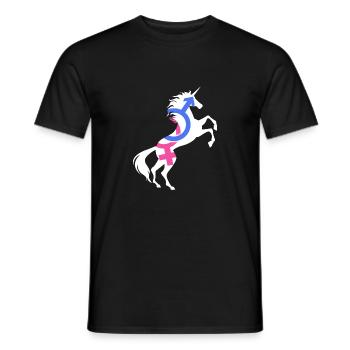 Gender Equality Symbol Unicorn T-Shirt Magical - Men's T-Shirt - black - Front - AI Model Male 178 light (178cm)