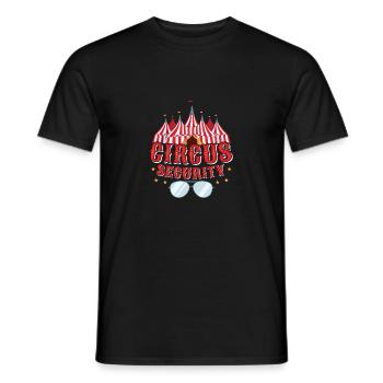 Circus Security Acts Verkleedpartij - Heren T-shirt - zwart - Voor - AI Model Male 178 light (178cm)
