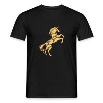 Tacos Unicorn T-Shirt Cool Mexican Dish Magical - Men's T-Shirt - black - Front - AI Model Male 178 light (178cm)