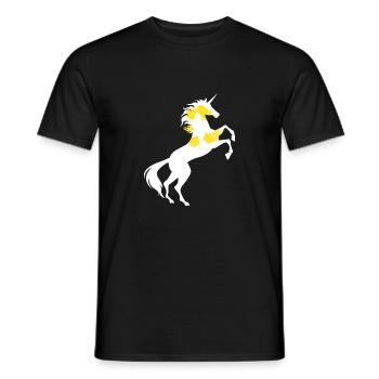 Recycler le symbole Licorne T-shirt Recyclage Magique - T-shirt homme - noir - Devant - AI Model Male 178 light (178cm)