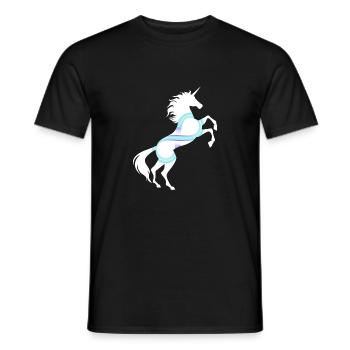 Infinity Symbol Einhorn T-Shirt Magisches Einhorn - Männer T-Shirt - Schwarz - Vorne - AI Model Male 178 light (178cm)
