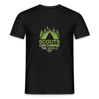 Changing the World, One Scout at a Time Tee - Männer T-Shirt - Schwarz - Vorne - AI Model Male 178 light (178cm)