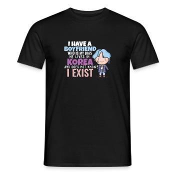 J’ai un petit ami Kpop Idol Fan K Drama Lover I - T-shirt homme - noir - Devant - AI Model Male 178 light (178cm)