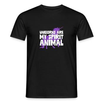 Licorne Sont Mon Animal Drôle Arc-en-ciel Magique - T-shirt homme - noir - Devant - AI Model Male 178 light (178cm)