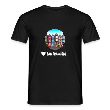 San Francisco - Men's T-Shirt - black - Front - AI Model Male 178 light (178cm)