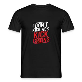 I Don't Kick Ass Kick Groins Training Krav Maga Ma - Men's T-Shirt - black - Front - AI Model Male 178 light (178cm)