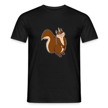 Squirrelcorn Funny Squirrel Unicorn Chipmunks Pun - Men's T-Shirt - black - Front - AI Model Male 178 light (178cm)