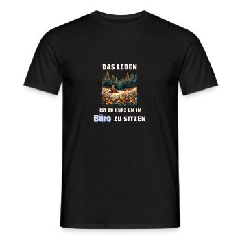 Bureau de jardinier disant tondeuse à gazon jardin drôle - T-shirt homme - noir - Devant - AI Model Male 178 light (178cm)