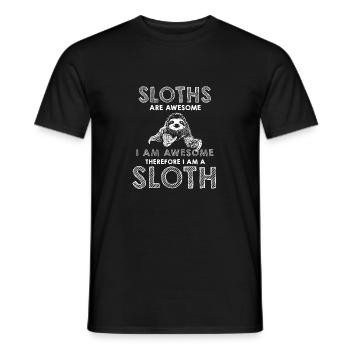 Faultiere sind großartig Ich bin großartig Lustiges Tierfaultier - Männer T-Shirt - Schwarz - Vorne - AI Model Male 178 light (178cm)