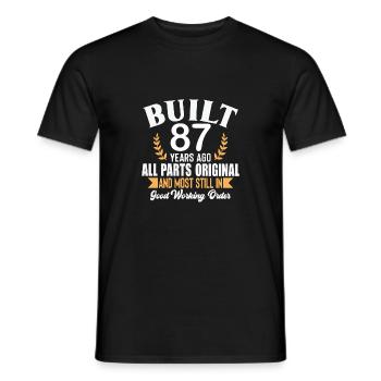 Built 87 Years Ago All Parts Original Outfit 87th - Men's T-Shirt - black - Front - AI Model Male 178 light (178cm)