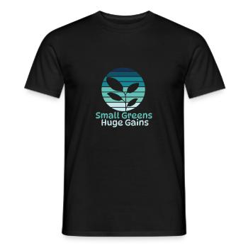 Ecological leaves - Men's T-Shirt - black - Front - AI Model Male 178 light (178cm)