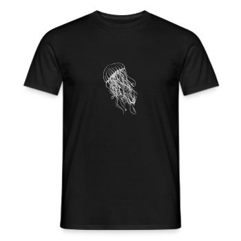 Chemise Jellyfish - Vêtements de plage graphiques nautiques cool - T-shirt homme - noir - Devant - AI Model Male 178 light (178cm)