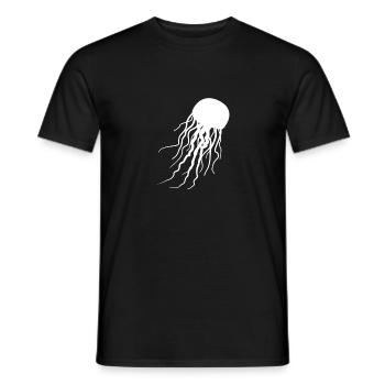Nautical Graphic Shirt - Jellyfish Tentacles Fun - Men's T-Shirt - black - Front - AI Model Male 178 light (178cm)
