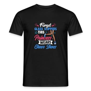 Forget Glass Slippers This Princess Cheerleader - Men's T-Shirt - black - Front - AI Model Male 178 light (178cm)