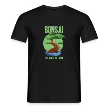 Bonsai Pot I Japanese Miniature Tree - Men's T-Shirt - black - Front - AI Model Male 178 light (178cm)