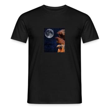 Three Moon Pangolins T-Shirt Animal Anteater Pun - Men's T-Shirt - black - Front - AI Model Male 178 light (178cm)