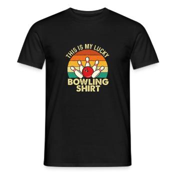 Das ist mein glückliches Bowling-Shirt - Bowling Bowler - Männer T-Shirt - Schwarz - Vorne - AI Model Male 178 light (178cm)