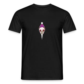 Baby Panda Peeking Out of Zipper Eating Bamboo - Men's T-Shirt - black - Front - AI Model Male 178 light (178cm)