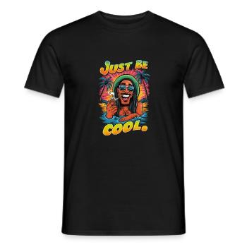 Rasta - Einfach cool sein - Jamaika - Männer T-Shirt - Schwarz - Vorne - AI Model Male 178 light (178cm)