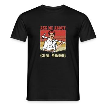 Certified Bad Ass Miner Mining Coal Ore - Männer T-Shirt - Schwarz - Vorne - AI Model Male 178 light (178cm)